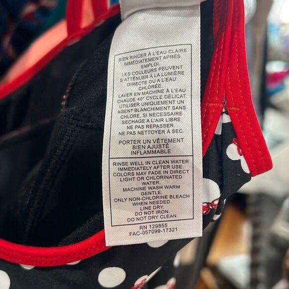 Disney Swimsuit Dress Minnie Mouse Icons Polka-Dot Print Size Small Missing Bow - Picture 15 of 15